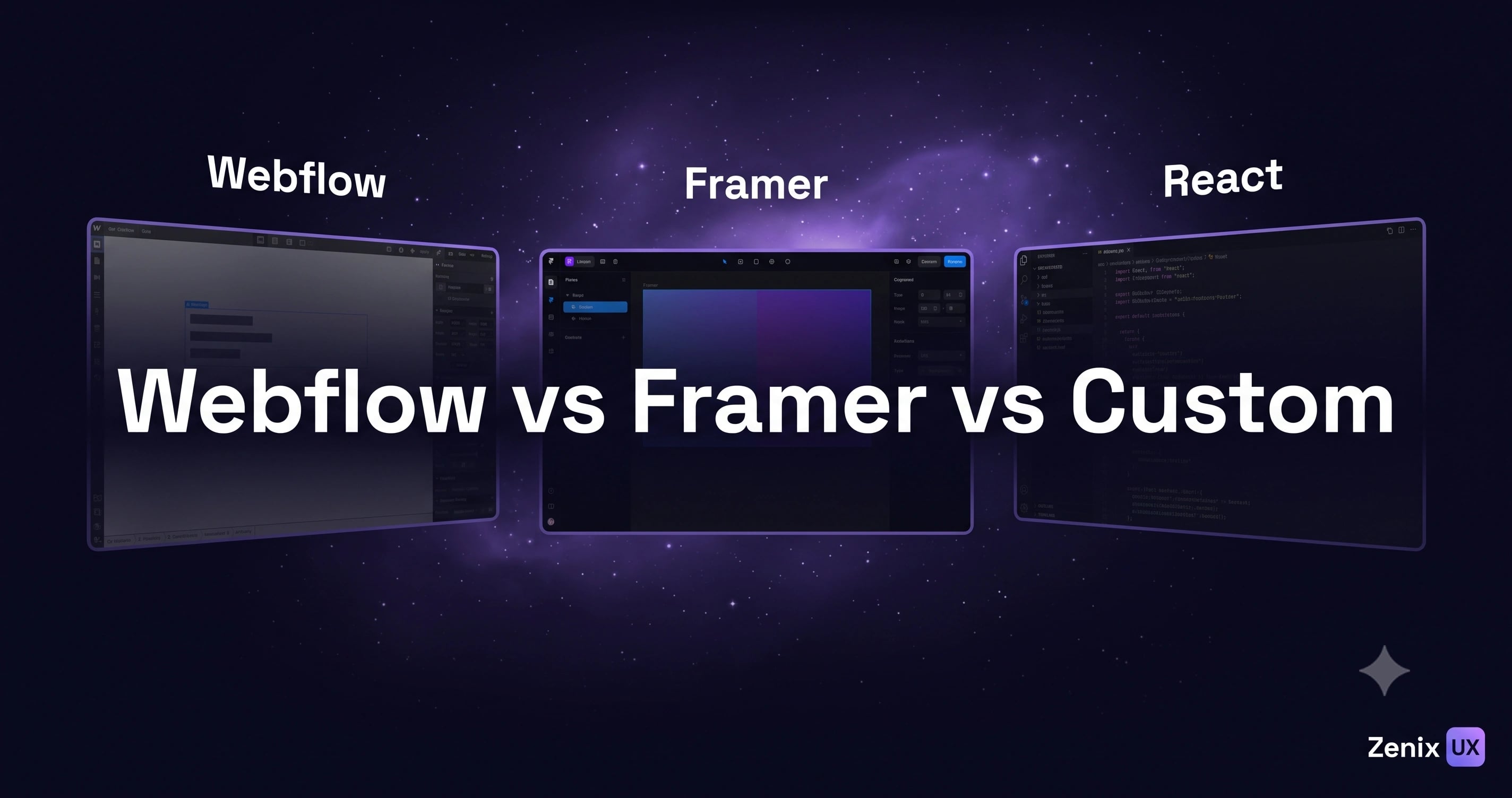 Webflow vs Framer vs Custom Development: Which Should You Choose? — cover