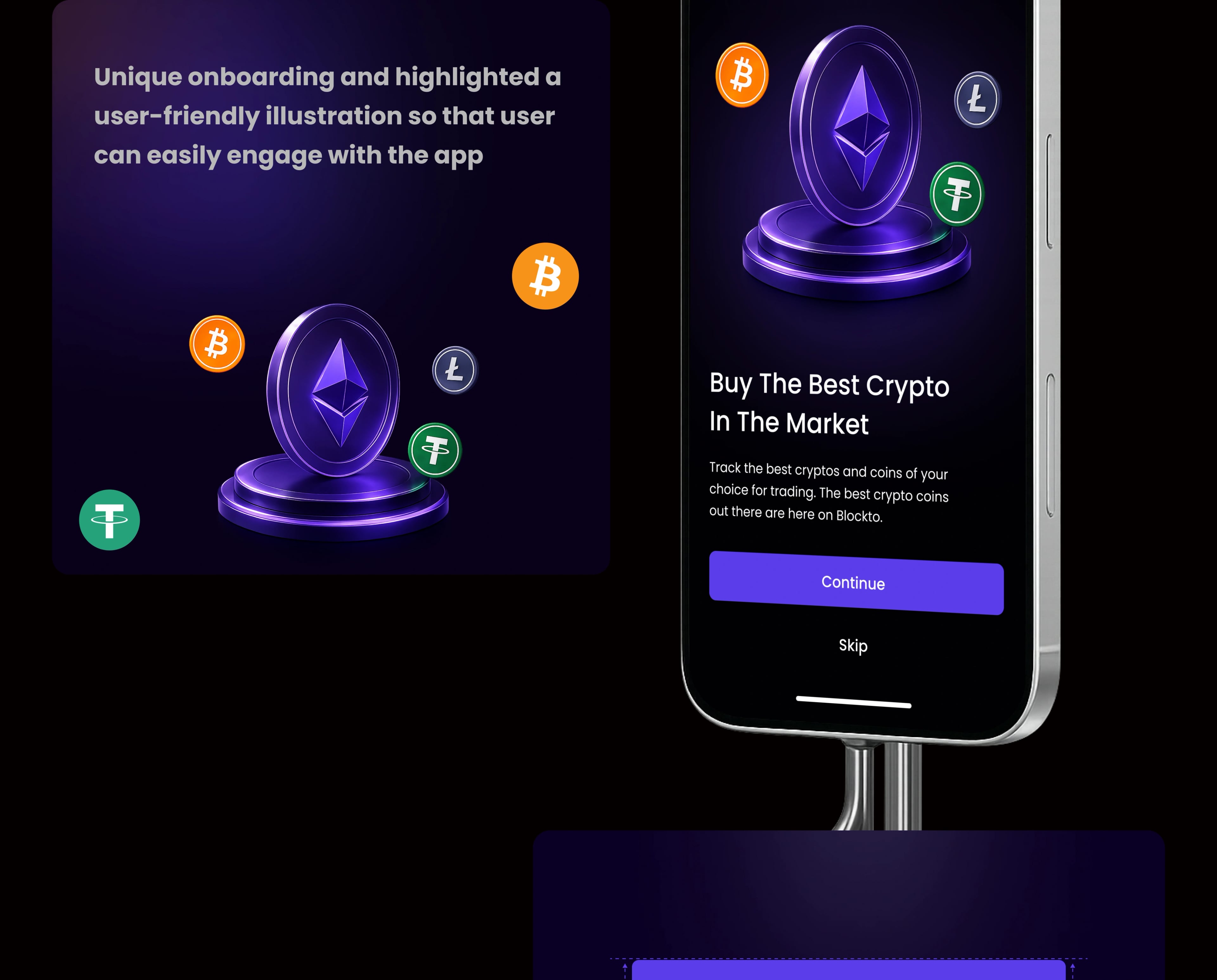 Blockto — Blockchain Platform — UI/UX design screen 3