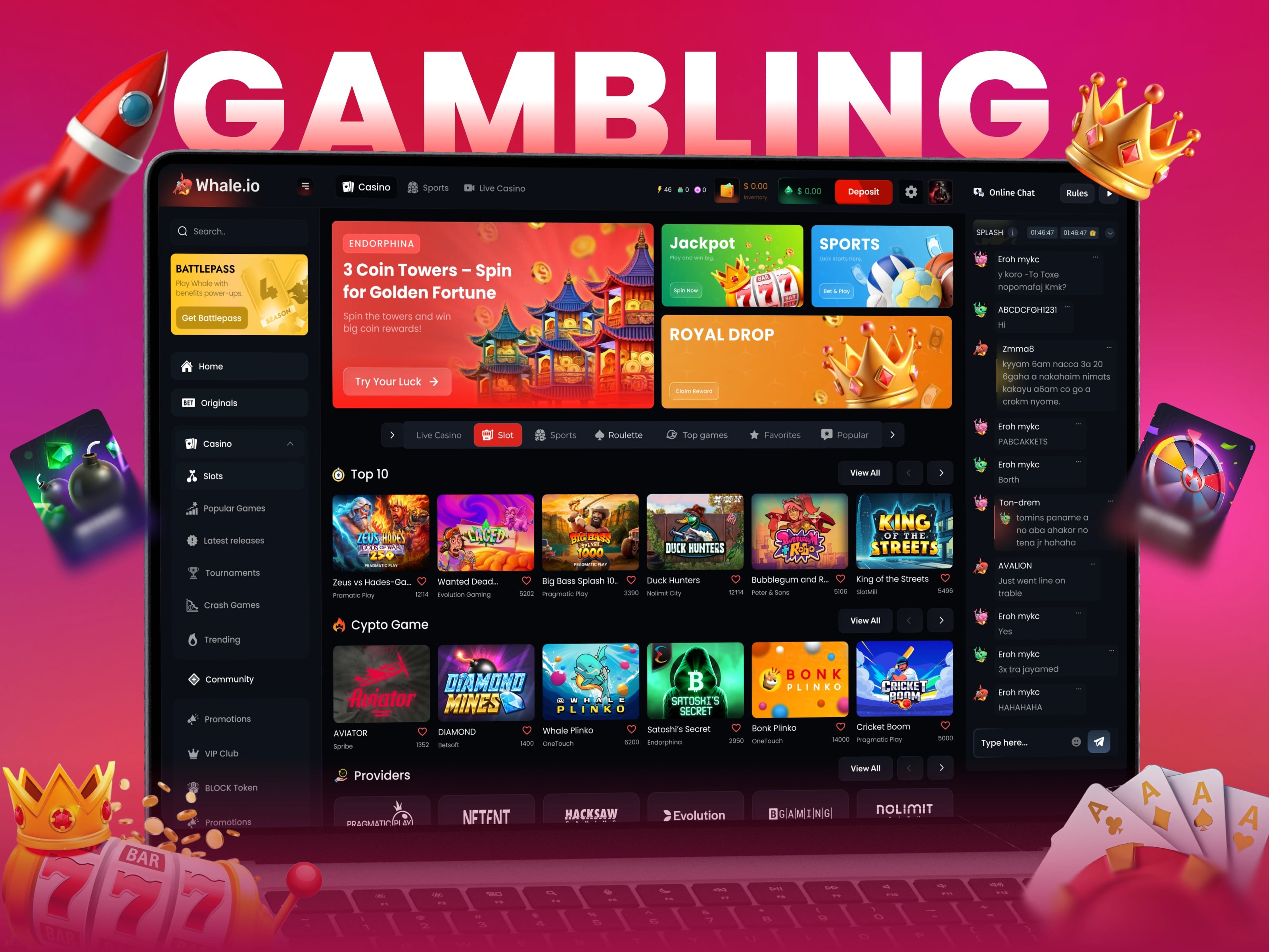 Casino Gambling — Web & Mobile UI/UX — UI/UX design screen 1