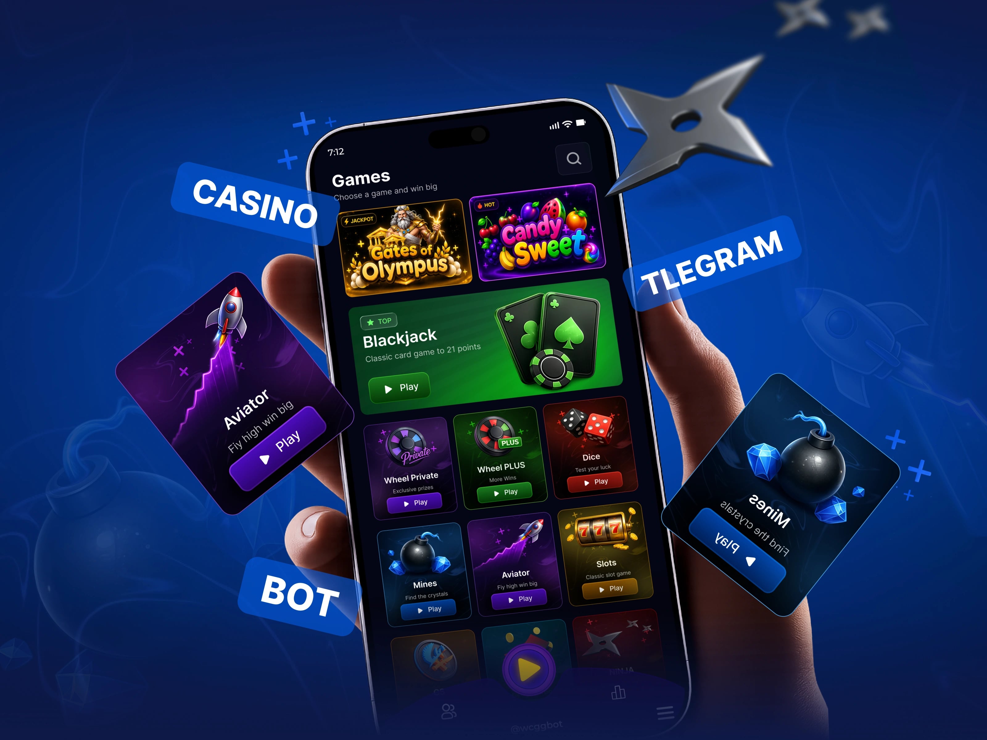 Casino Telegram Bot — Mobile UI/UX — UI/UX design screen 1