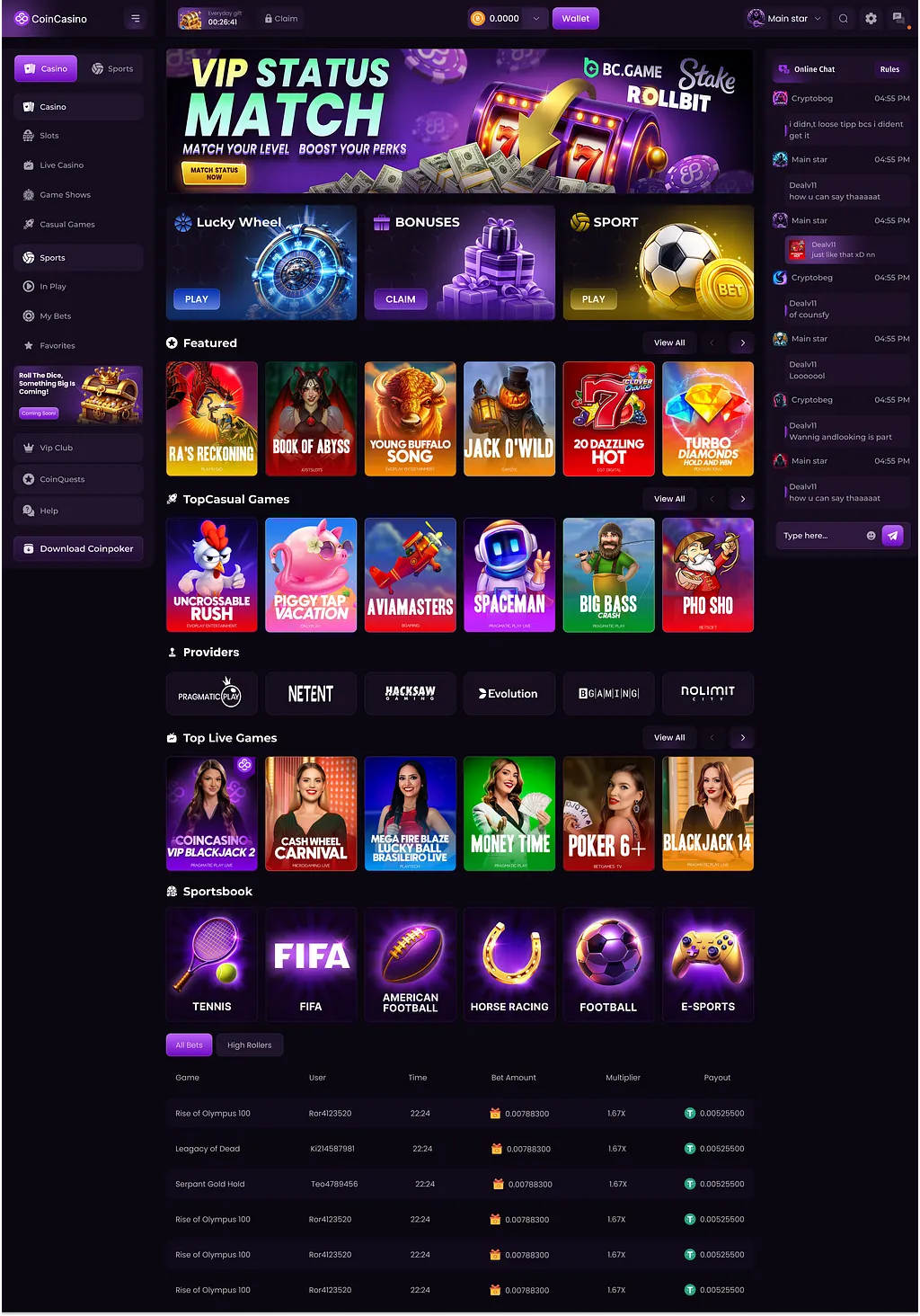 Coin Casino — UI design screenshot 3