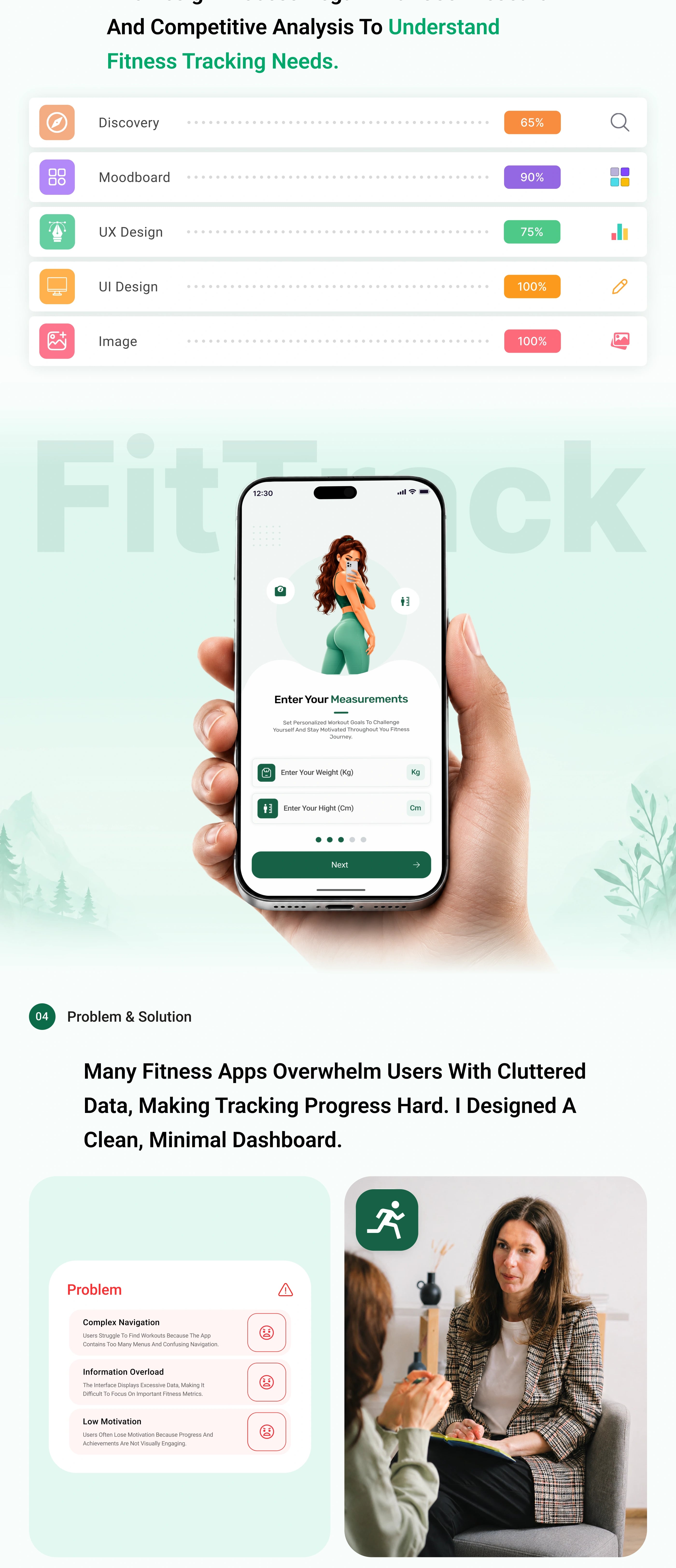 FitTrack — Fitness & Wellness App — UI/UX design screen 3