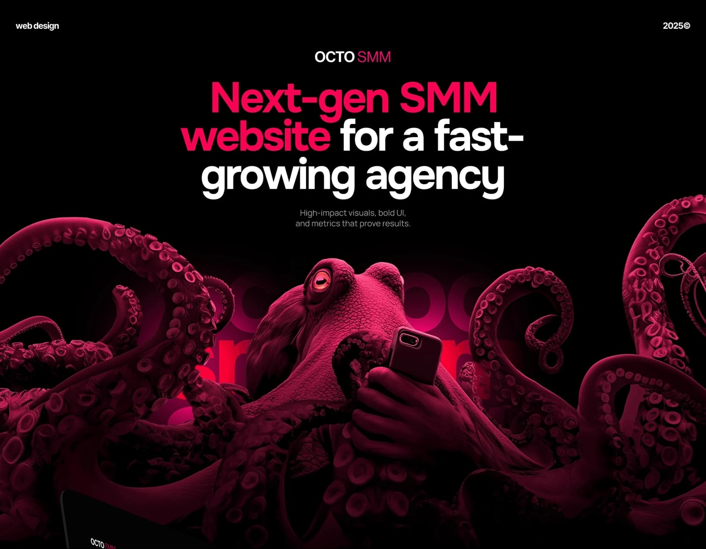 Octo SMM — Social Media Marketing Platform — UI/UX design screen 1